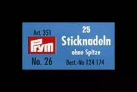 Ace de brodat, set (25 ace), varf bont, Nr. 14, dimensiuni 1,90 x 60 mm, Prym, 124161