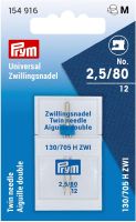 Acu dublu universal finete 80 cu 2.5 mm distanta inte ace Prym