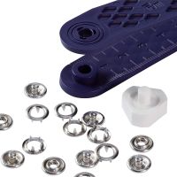 Capse metalice Jersey cu unealta, diametru 8 mm, pentru tricot, argintii, 10 perechi Prym