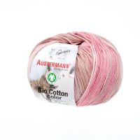 Fir textil organic Austermann, Bio Cotton Color 105 pentru tricotat si crosetat, 100% bumbac organic, Magnolie, 180 m