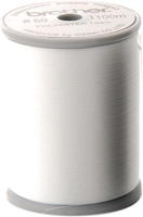 Ata pentru suveica (bobina de brodat), 100% poliester, alb, 1100 m, grosime 60 wt pentru masinile de brodat Brother