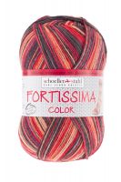 Fir textil Scholler Fortissima Sosete 4 culori 2486 pentru tricotat si crosetat, 75% lana, Lava, 428 m
