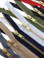 Fermoar metalic nedetasabil, clasic pentru blugi, pantaloni si buzunare, spira metalica aurie #5, Gold Jean YKK