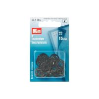Capse de cusut din plastic, finisaj negru, diametru 15 mm, Prym
