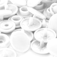 393103 Set capse plastic (30 perechi) de 12,4 mm, culoare 01 - alb