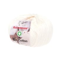 Fir textil organic Austermann, Bio Cotton 10 pentru tricotat si crosetat, 100% bumbac, Alb, 180 m