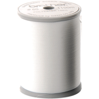 Ata pentru suveica (bobina de brodat), 100% poliester, alb, 1100 m, grosime 60 wt pentru masinile de brodat Brother