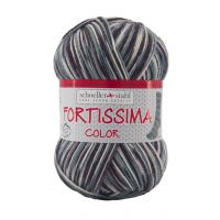 Fir textil Scholler Fortissima Sosete 4 culori 2407 pentru tricotat si crosetat, 75% lana, Gri, 429 m