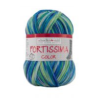 Fir textil Scholler Fortissima Sosete 4 culori 2472 pentru tricotat si crosetat, 75% lana, Safir, 435 m