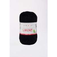 Fir textil Scholler Limone 24 pentru tricotat si crosetat, 100% bumbac, Negru, 125m